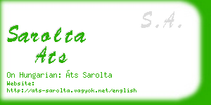 sarolta ats business card